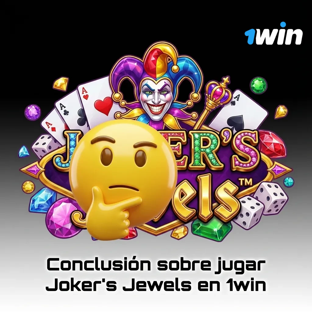 Pantalla de la slot Joker&rsquo;s Jewels en 1win en un m&oacute;vil, destacando giros r&aacute;pidos y entorno de casino moderno