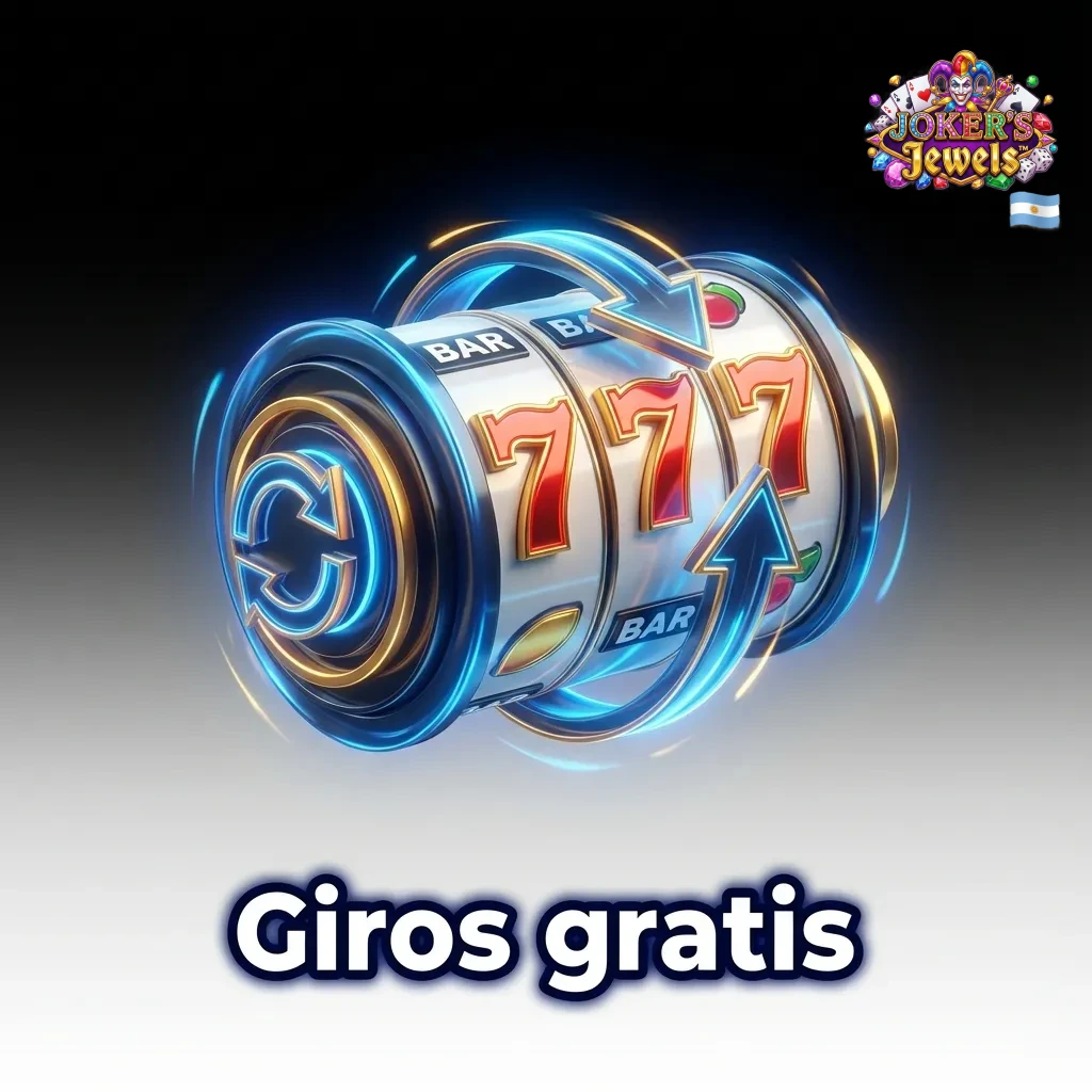 Pantalla de la slot Joker&rsquo;s Jewels con texto sobre giros gratis y promociones de free spins para nuevos jugadores