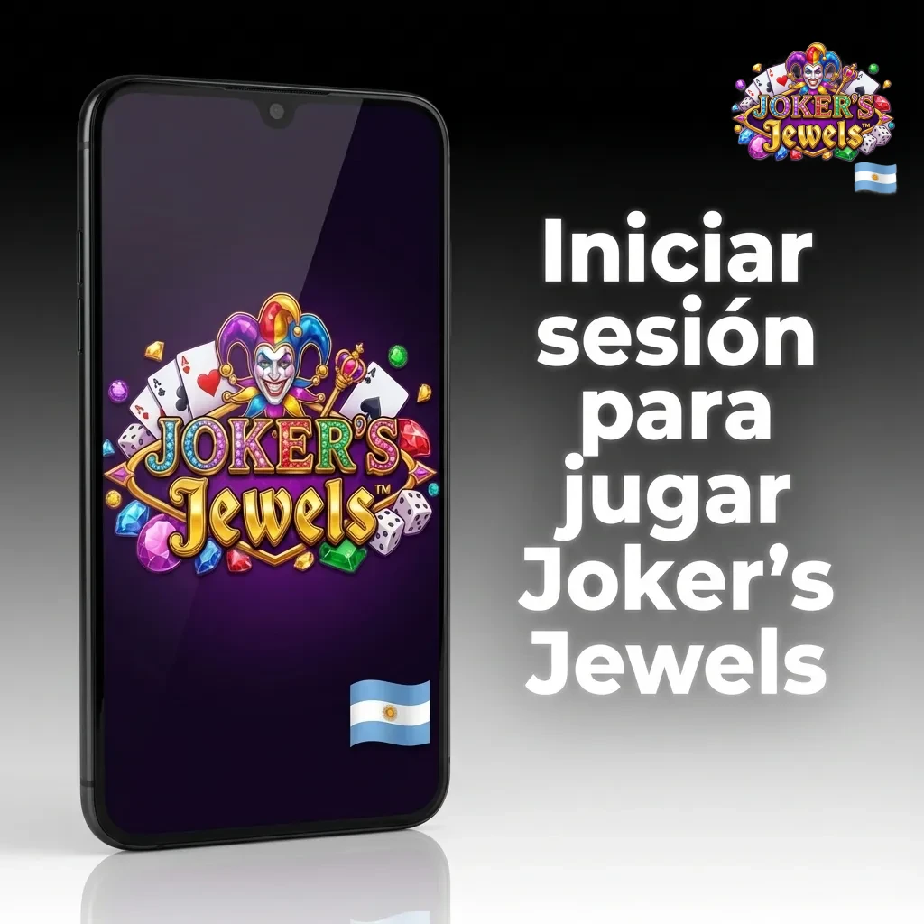 Pantalla de login de casino en l&iacute;nea con campos de correo, contrase&ntilde;a y acceso al juego Joker&rsquo;s Jewels