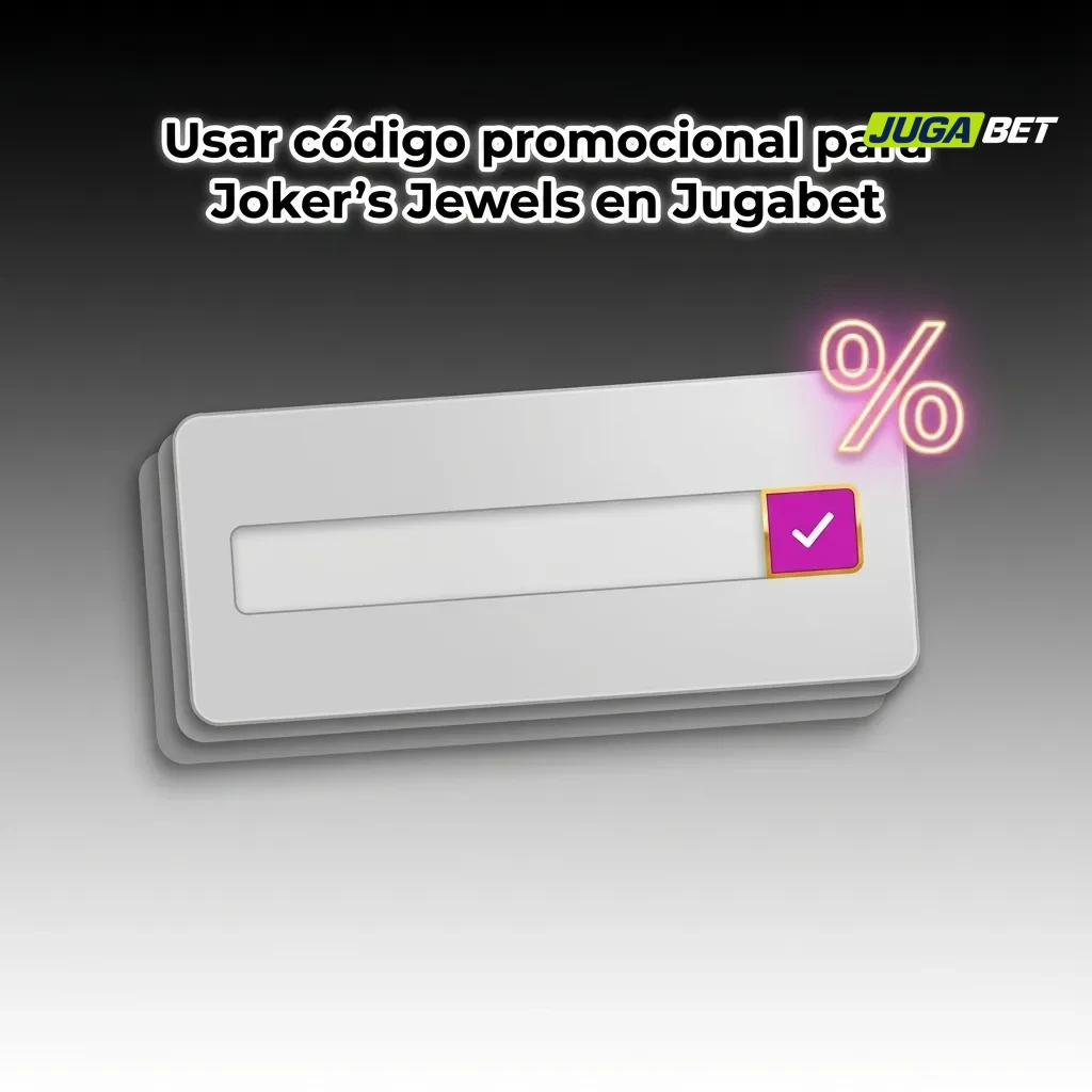 Pantalla de Jugabet mostrando campo para ingresar c&oacute;digo promocional &ldquo;JOKERAR&rdquo; para bono extra en Joker&rsquo;s Jewels
